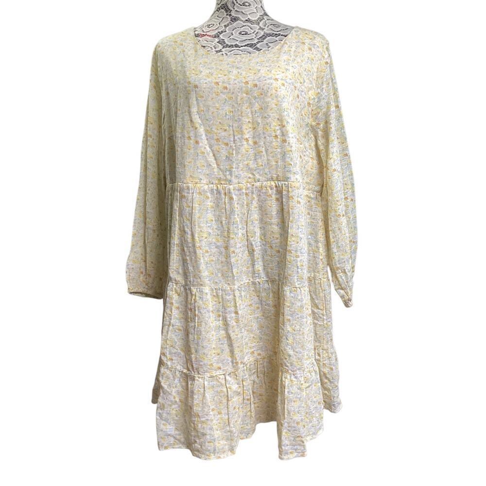 Kindred Bravely Millie Tiered Nursing & Maternity Dress Size XXL Color: Yellow